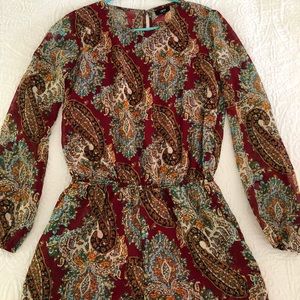 Long sleeve romper w/ back cut out size S